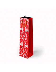 BOLSA REGALO ROJA CIERVOS