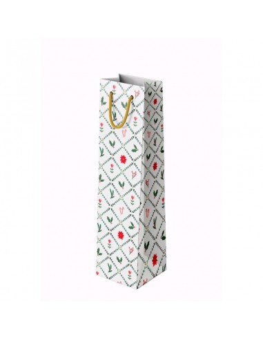 BOLSA REGALO BLANCA PLANTAS NAVIDAD