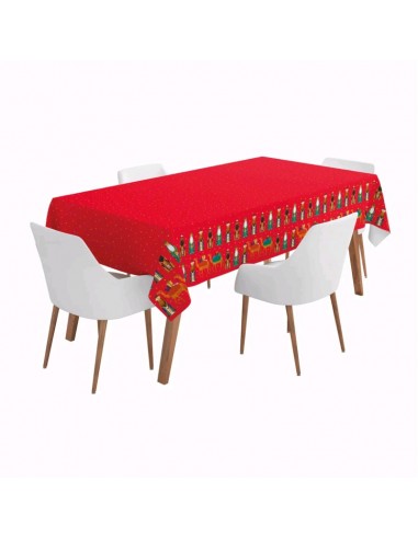MANTEL NAVIDAD REYES MAGOS ROJO