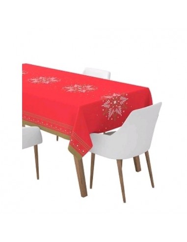 MANTEL NAVIDAD ESTRELLA ROJO