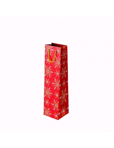 BOLSA REGALO COPO NIEVE ROJO Y DORADO